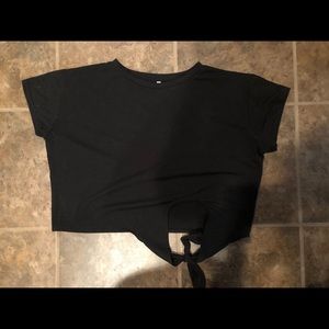 Front tie crop top